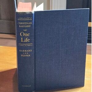 Macmillan ONE LIFE Christiaan‎ Barnard 1969 Heart Transplant Hardcover Book